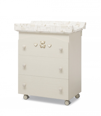 Пеленальный комод с ванночкой Erbesi Amour — Bleached (отбеленный)