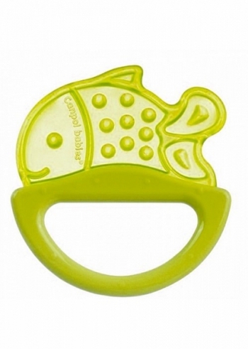 Погремушка с эластичным прорезывателем Canpol арт. 13/107, 0+ мес., рыбка — желтый