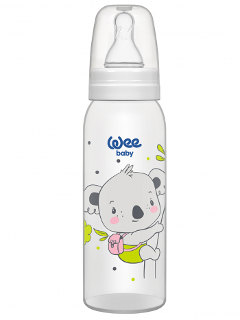 Бутылочка для кормления с силиконовой соской р-р 1, арт. 852 WeeBaby Classic, 250 мл — Коала