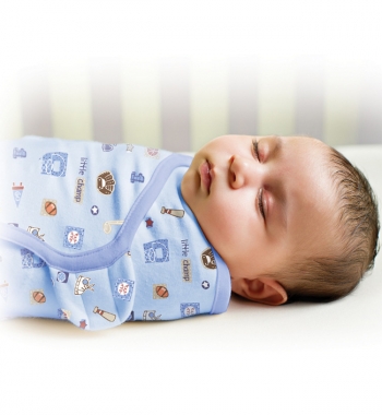 Конверт для пеленания Summer Infant SWADDLEME (размеры S/M) — голубой с рисунком Little Champs (р-р S/M)