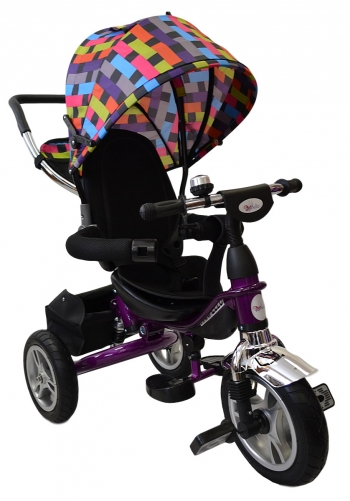 Велосипед детский трехколёсный Farfello TSTX6688-4 — радуга на серебристой раме