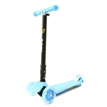 Трехколесный самокат Hubster Plus Flash — синий