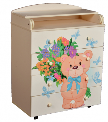 Пеленальный комод Антел Lilu 2 — Слоновая кость