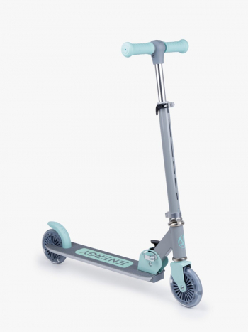 Самокат детский двухколёсный Amarobaby Energy — серый/мятный