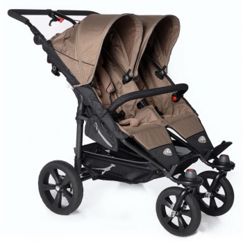 Прогулочная коляска для двойни TFK Twin Trail 2019 — Fossil T-TWT-19-327