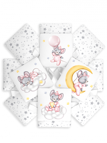 Бортик для детской кроватки Globex — Мышка на облаке