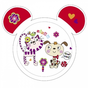 Миска пластиковая с ушками Canpol арт. 4/415, 4+ мес. — красный