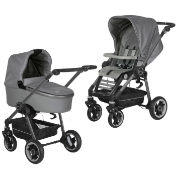 Коляска 2 в 1 Teutonia Bliss (шасси Graphite) — 6055 Slate с ручным тормозом