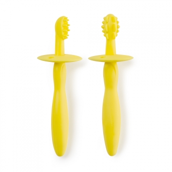 Набор силиконовых зубных щеток Happy Baby — Yellow