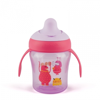 Поильник Suavinex обучающий BOOO от 6мес — фиолетовый