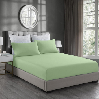 Трикотажная простыня на резинке 140х200х20 — Олива ВБ