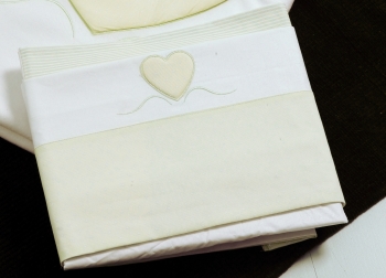 Постельный комплект Roman Baby CUORE DI MAMMA 3 предмета — Ivory (Крем)