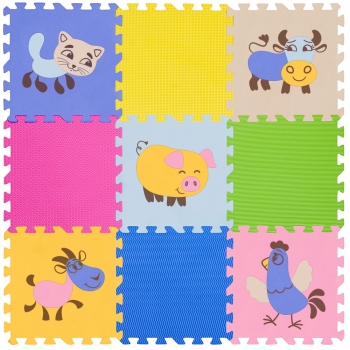 Коврик-пазл 12" с рисунками - NT Funkids "Окружающий Мир" — 04 / Дом. Животные