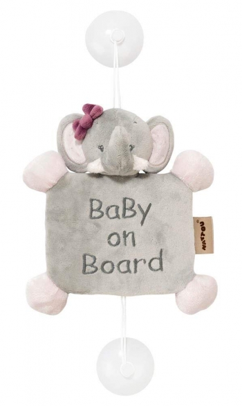 Знак автомобильный Nattou Baby on board Adele Valentine — Слоник 424356