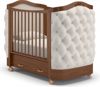 Детская кроватка Gandilyan Тиффани — Орех (стразы)