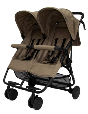 Прогулочная коляска для двойни Cozy Smart — Dark Sand Melange