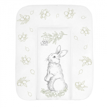 Пеленальный матрасик 58х71 Sweet Baby Foresta Magica — Grigio/oliva (заяц серый/оливковый)