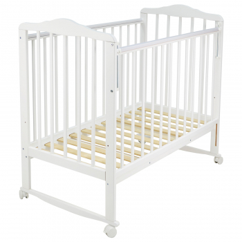 Детская кроватка Indigo "Венеция NEW" (колесо-качалка) — белый