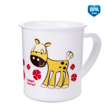 Чашка пластиковая Canpol арт. 4/413, 12+ мес., 170 мл — лошадка