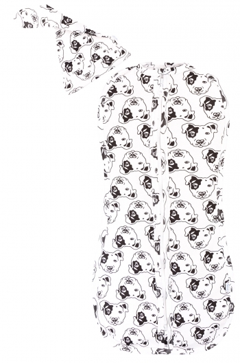 Комплект для новорожденного из двух предметов Веселый Малыш Гав (пеленка-кокон,шапочка) — р.62-68