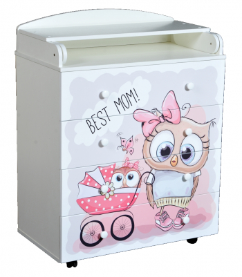 Пеленальный комод Антел Lilu 6 — Белый