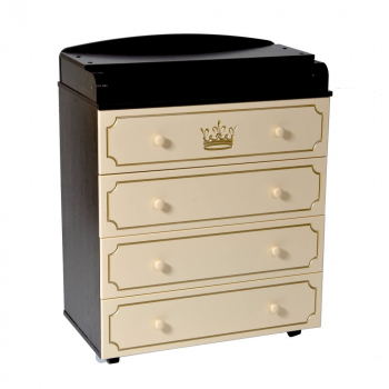Пеленальный комод КЕДР Victoria 804 МДФ Crown — Венге/Слоновая кость