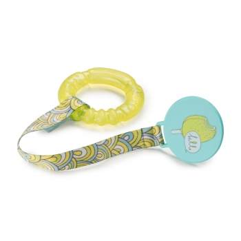 Прорезыватель с водой с держателем Happy Baby — Yellow