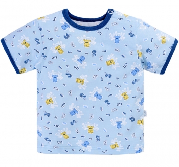 Фуфайка\футболка корот. рукав на кнопках,с окант. Веселый Малыш 