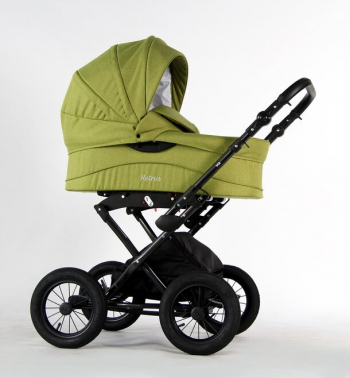 Коляска для новорожденных Retrus Via Len — (15) оливка лен