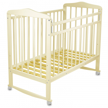 Детская кроватка Indigo "Милана NEW" (колесо-качалка) — бежевый