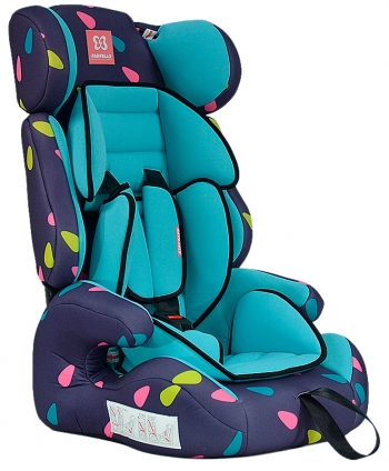 Автокресло Farfello GE-E — капельки-бирюза (blue+colorful)