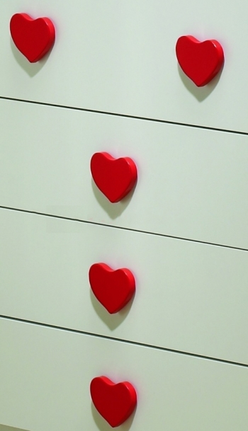 Комплекты из 5 ручек Baby Italia — сердечки Красный (Rosso)