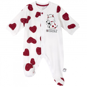 Комбинезон Chicco принт Coccole, для мальчиков и девочек, цвет белый