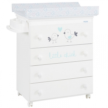 Комод пеленальный Micuna Little Chick B-947 — White/Aquamarine