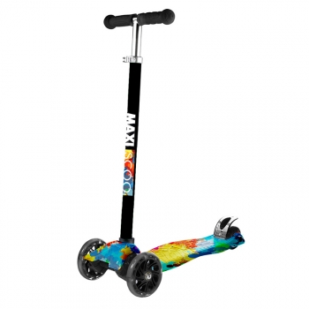 Самокат Maxiscoo Junior трехколесный с рисунком — Радуга
