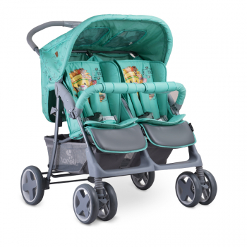 Коляска для двойни LORELLI Twin — Зелёный / Green Indians 1920
