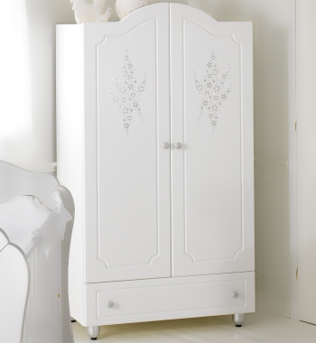 Шкаф Baby Expert Diamante — белый