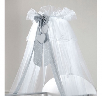 Балдахин Baby Expert Sogno/Bon Bon — белый/серый