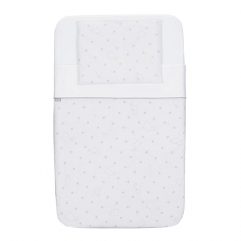 Набор постельного белья Chicco (наволочка, простыня, пододеяльник) — Fairy Tale, серый