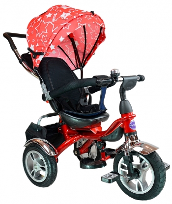 Велосипед детский трехколёсный Farfello TSTX6688-4 — красный со звёздами
