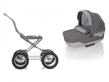 Коляска для новорожденных Inglesina Sofia Comfort Chrome/Slate (AE10G6100B) — Argento