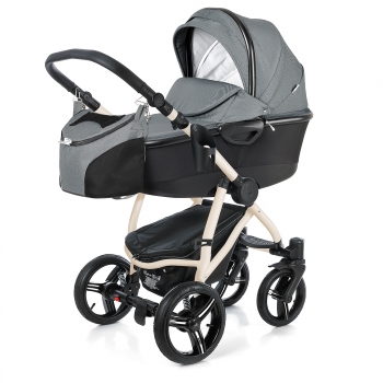 Коляска для новорожденных Esspero Newborn Lux Alu (шасси Beige) — Asphalt