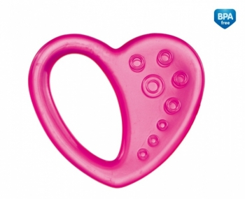 Прорезыватель водный охлаждающий Canpol Сердце арт. 2/294, 0+ мес. — розовый