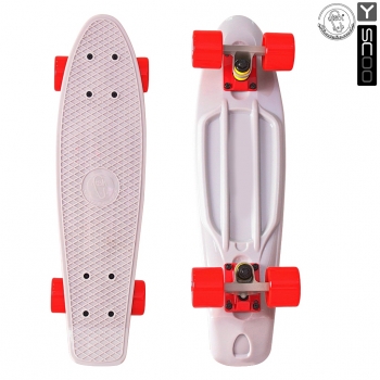 Скейтборд Y-SCOO Fishskateboard 22" — GREY/red