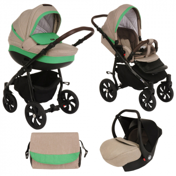 Коляска 3 в 1 Tutis Nanni — Капучино+Киви