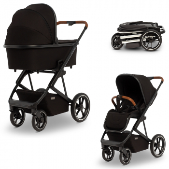 Коляска 2 в 1 Moon Style — Black (201) 2020