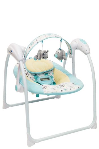 Электронные качели детские Amarobaby Swinging Baby — Turquoise