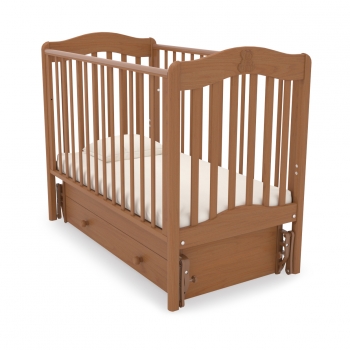 Детская кроватка Gandilyan (Гандылян) Ванечка маятник — Вишня
