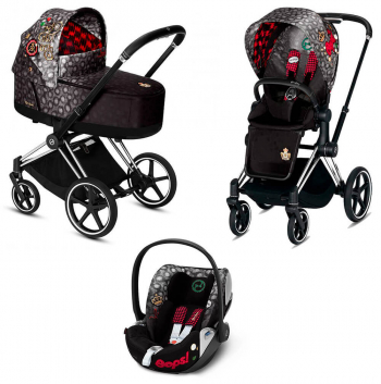 Коляска 3 в 1 Cybex Priam III Rebellious (Cloud Z i-Size) — Chrome Black