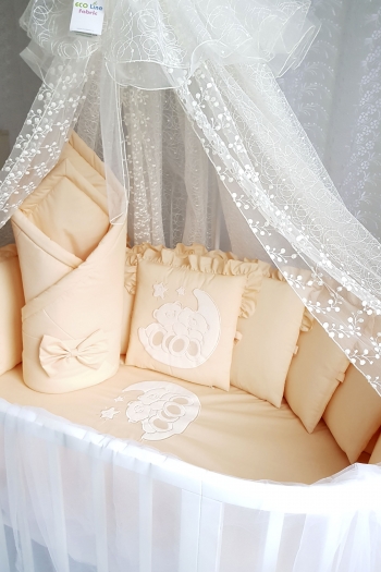 Комплект постельного белья Eco Line Диана (18 предметов) — Персик